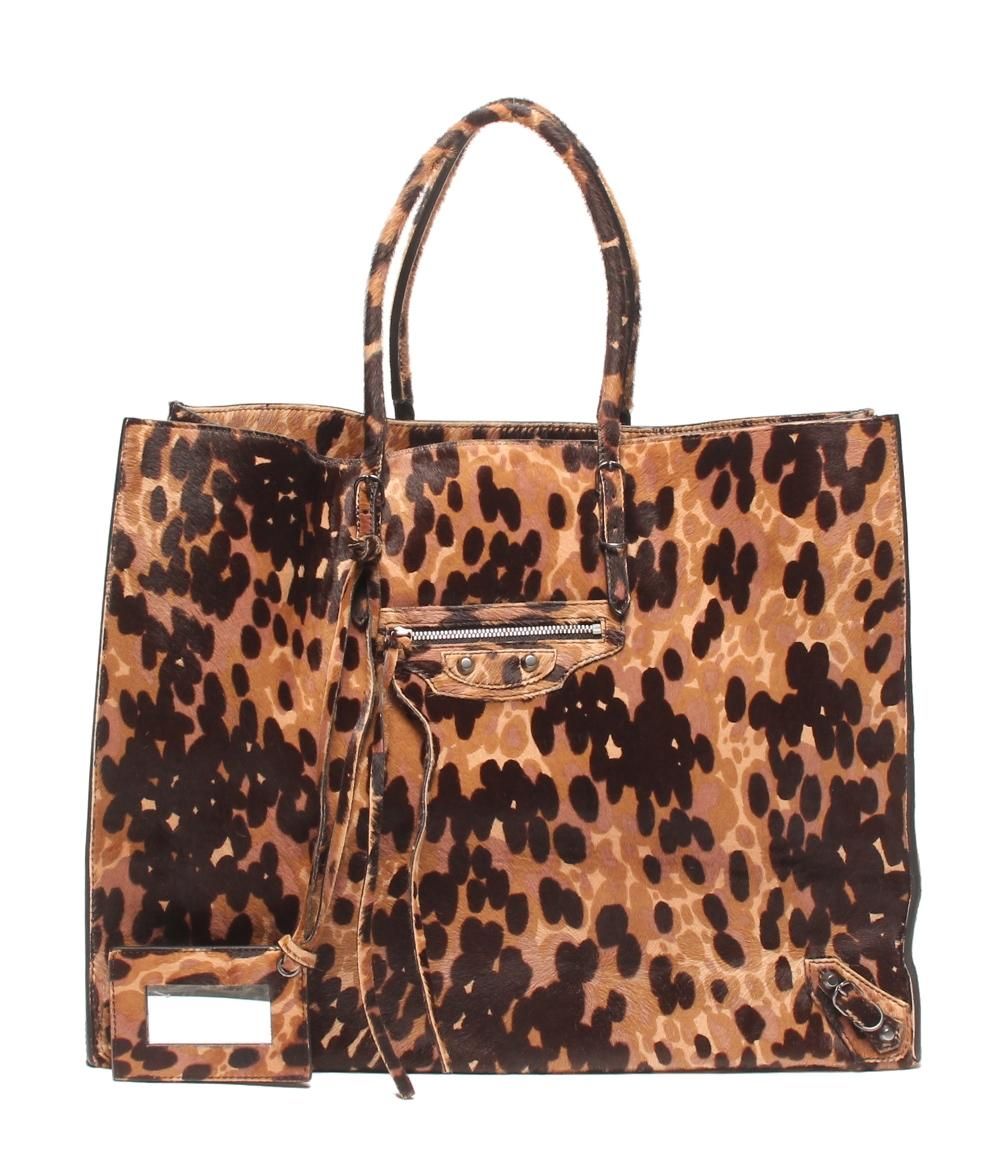 バレンシアガ ハンドバッグ トートバッグ シティ ラージ レオパード レディース BALENCIAGA