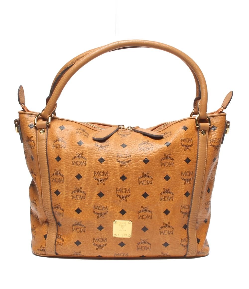 MCM エムシーエム 2way ハンドバッグ レザー ミニバッグ レザー 革