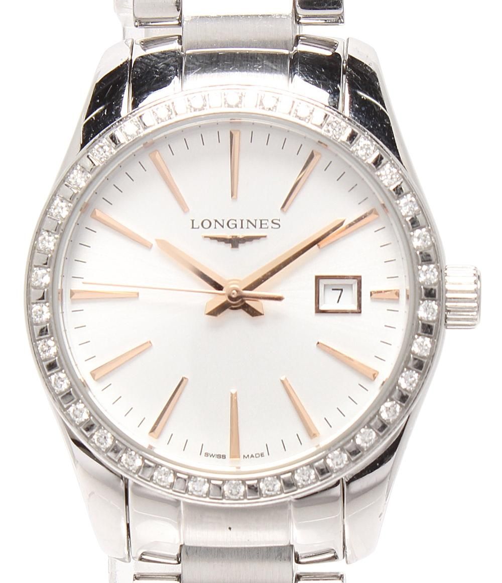 ロンジン 腕時計 コンクエスト クラシック L 2 286 0 72 6 クオーツ シルバー レディース LONGINES