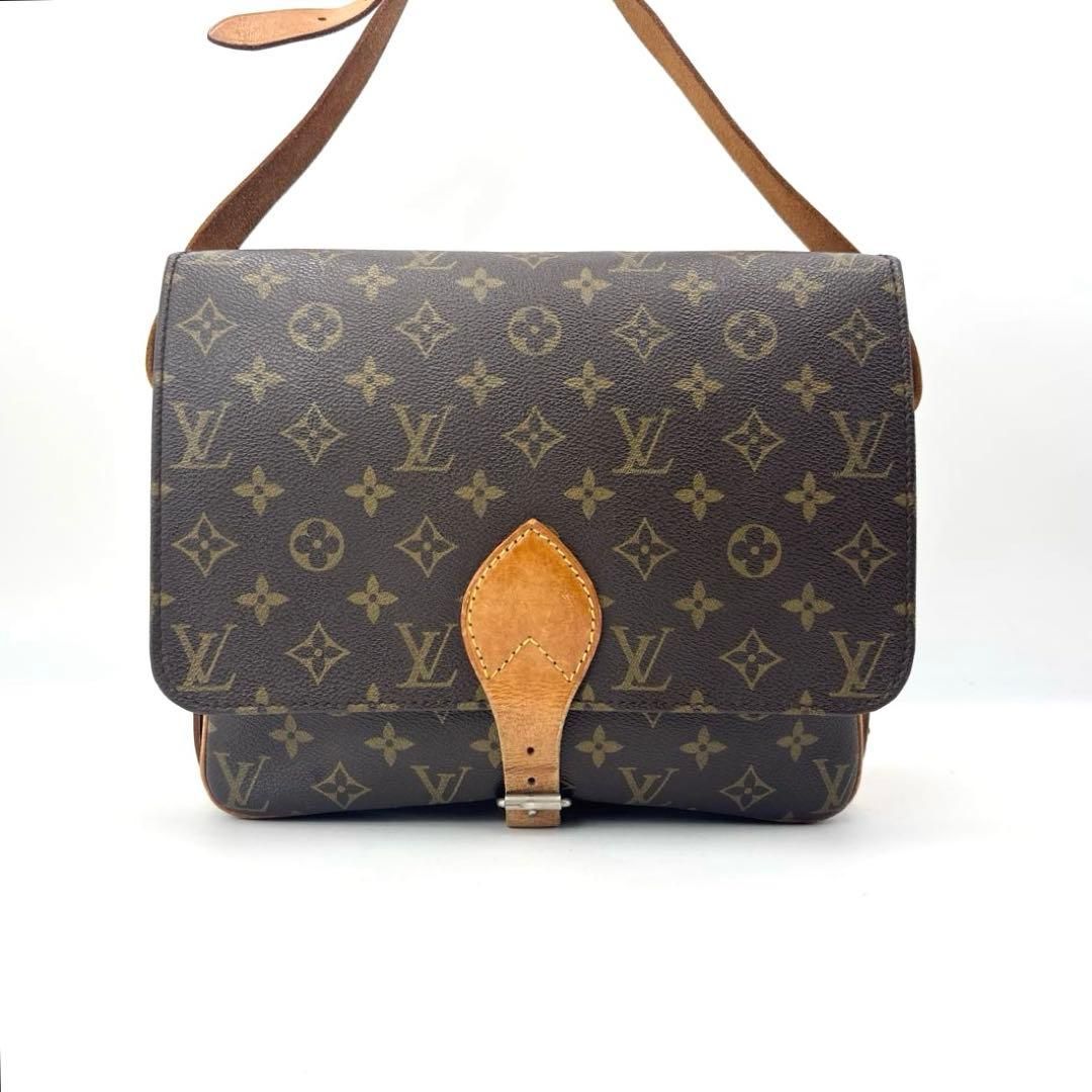 ルイヴィトン M 51252 モノグラム カルトシエールGM ショルダーバッグ 斜めがけ クロスボディ 鞄 肩掛け PVC レザー ヌメ革