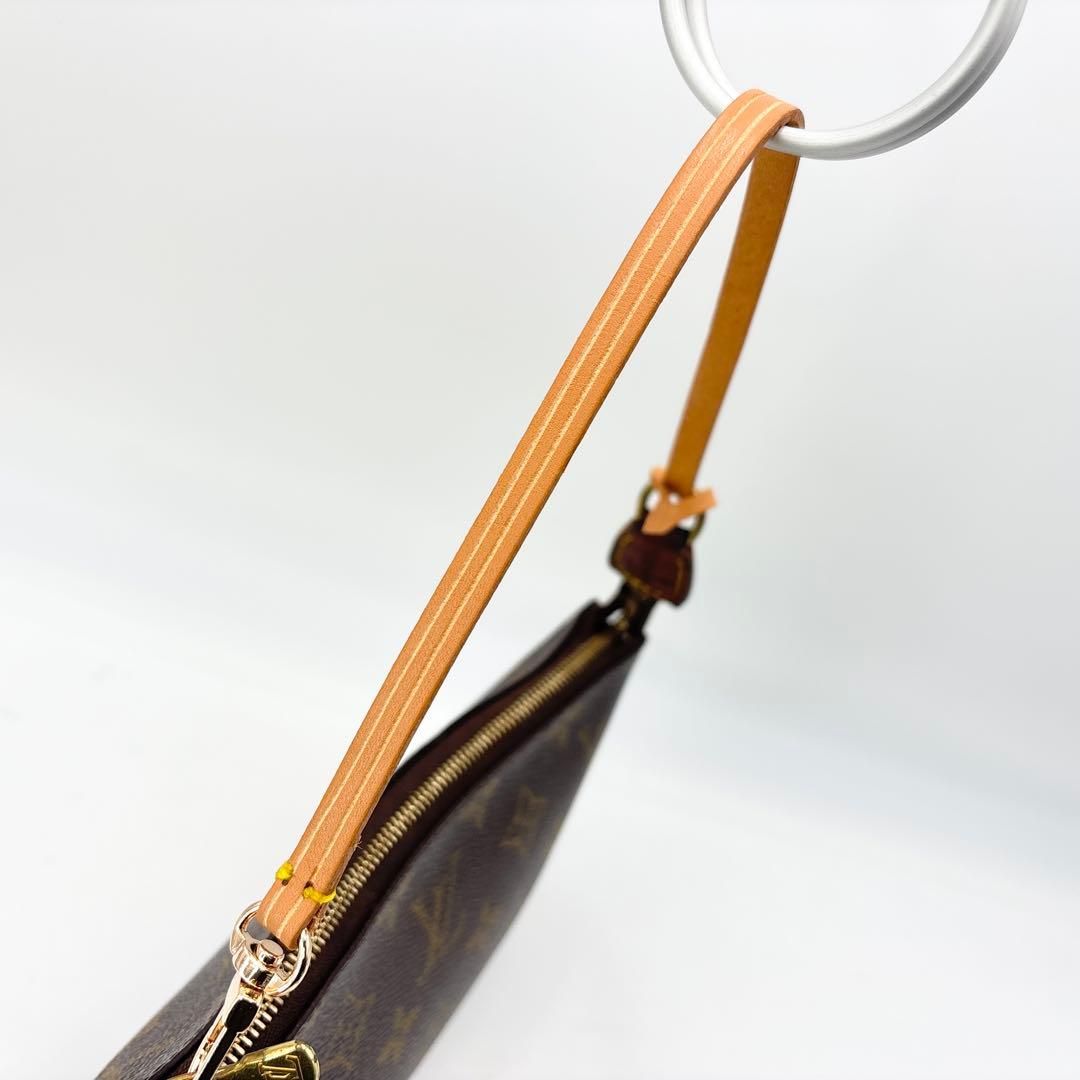  ルイヴィトン モノグラム ポシェット アクセソワール ポーチ ハンドバッグ ブラウン PVC レザー ポーチ バッグ