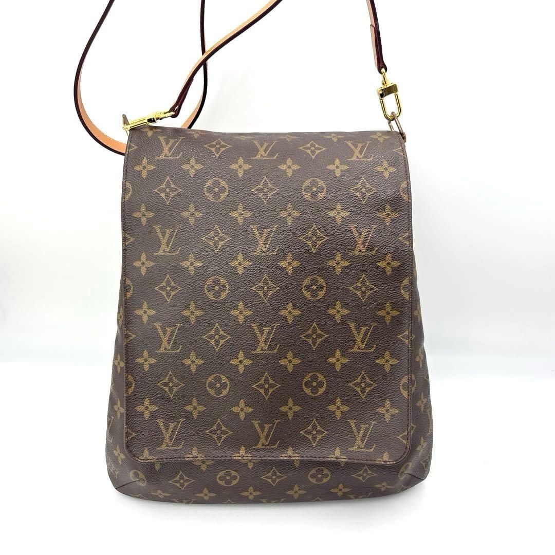 ルイヴィトン M 51256 ミュゼットサルサ ロングストラップ ショルダーバッグ 鞄 クロスボディ 斜め掛け PVC レザー ヌメ革