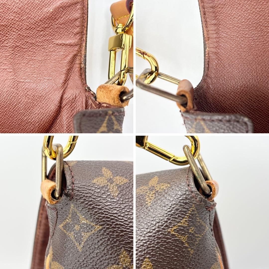 ルイヴィトン M 51256 ミュゼットサルサ ロングストラップ ショルダーバッグ 鞄 クロスボディ 斜め掛け PVC レザー ヌメ革