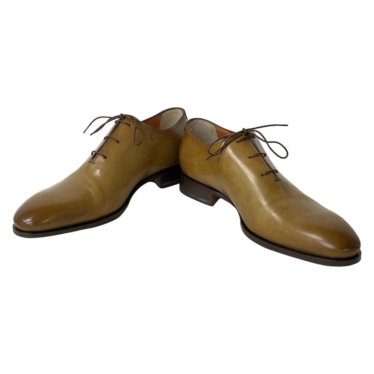 SANTONI サントーニ 靴 9 メンズ - 11732 ブラウン サイズ9 紐靴 ホールカット レザー