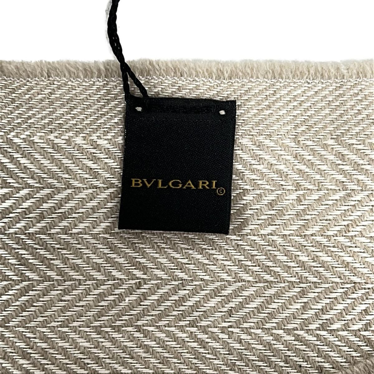 BVLGARI ブルガリ ストール ショール ベージュ カシミヤ シルク