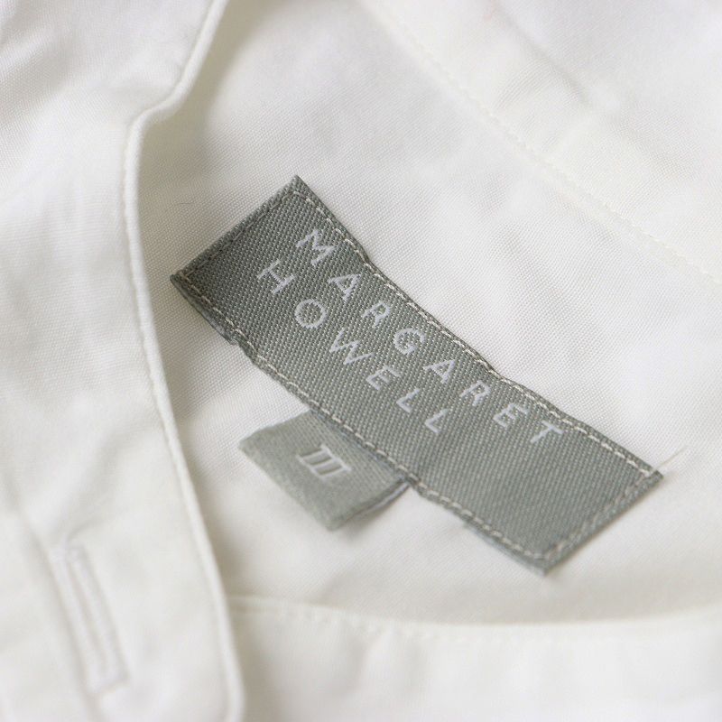 マーガレットハウエル MARGARET HOWELL コットンピンタック切替カラー