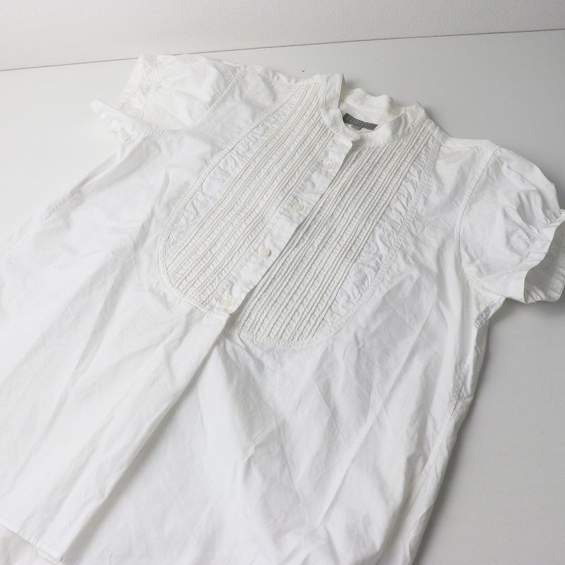 マーガレットハウエル MARGARET HOWELL コットンピンタック切替カラー