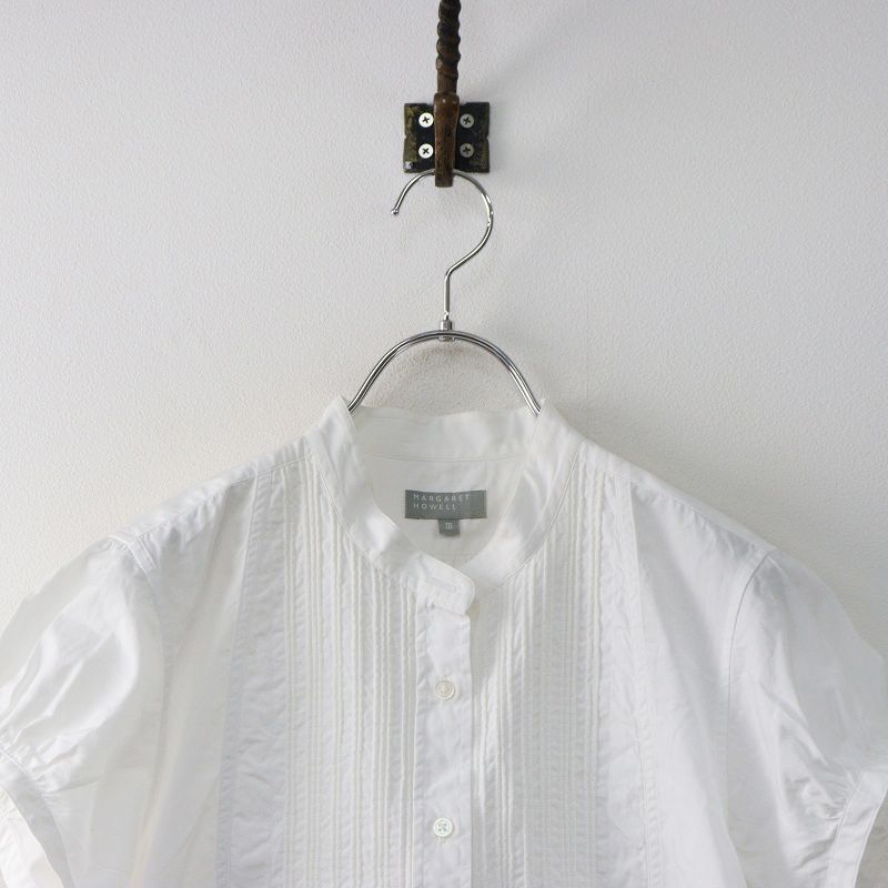 マーガレットハウエル MARGARET HOWELL コットンピンタック切替カラー