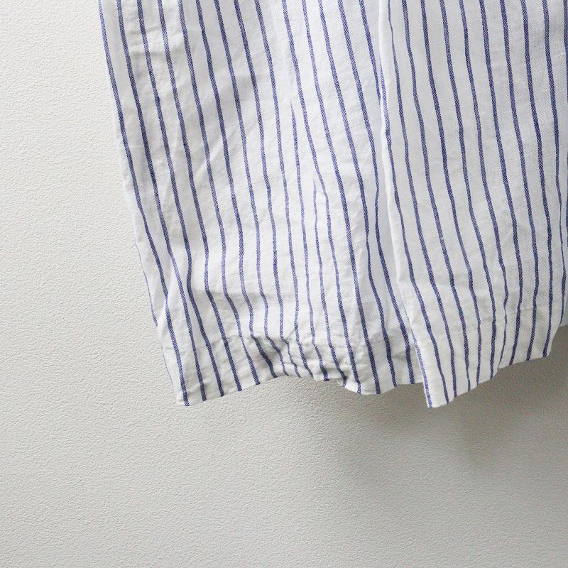 フレンチリネンシャツワンピース ブル