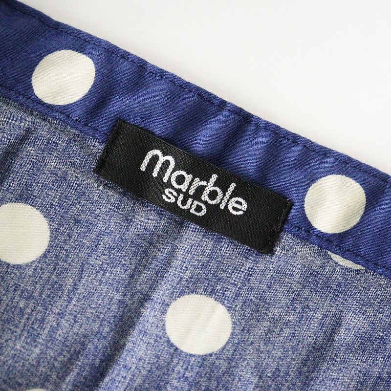 マーブルシュッド marble SUD ラッコdot コットン スタンドカラー