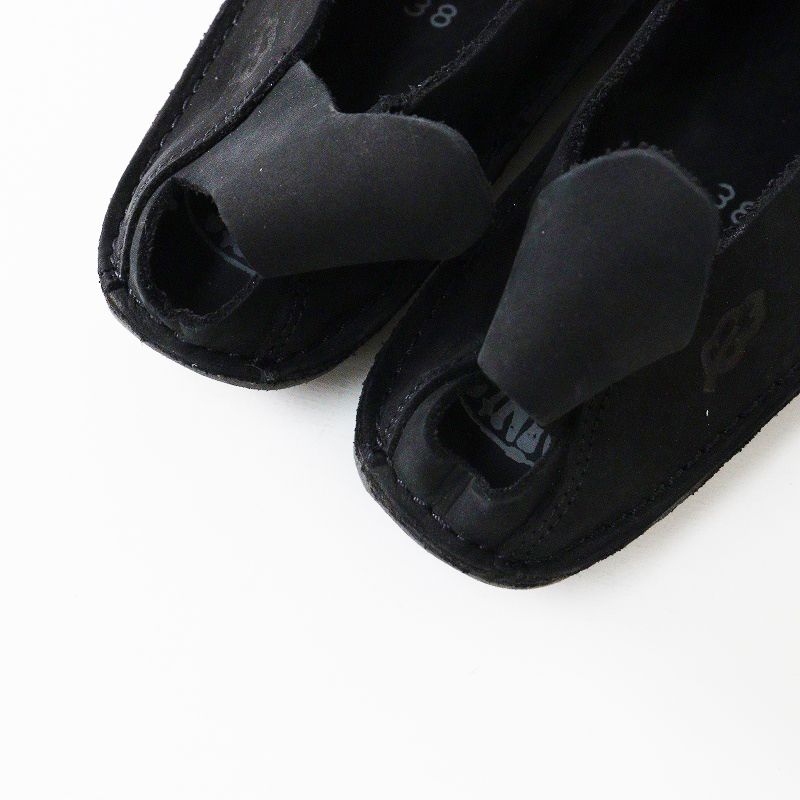 ワックスヌバックレザー スリッポンシューズ