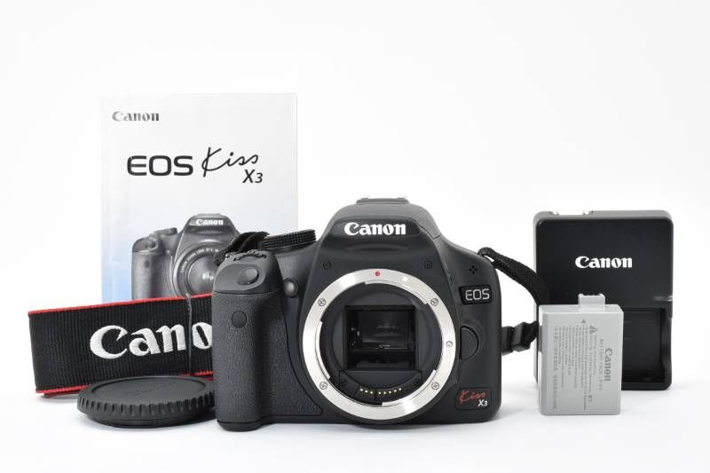 実用品 説明書付】Canon キャノン EOS KISS X3 ボディ ショット数約