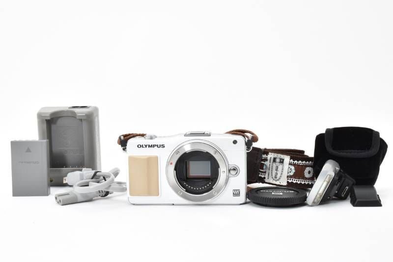 実用光学美品】Olympus オリンパス Pen mini E-PM2 ボディ 白 ホワイト