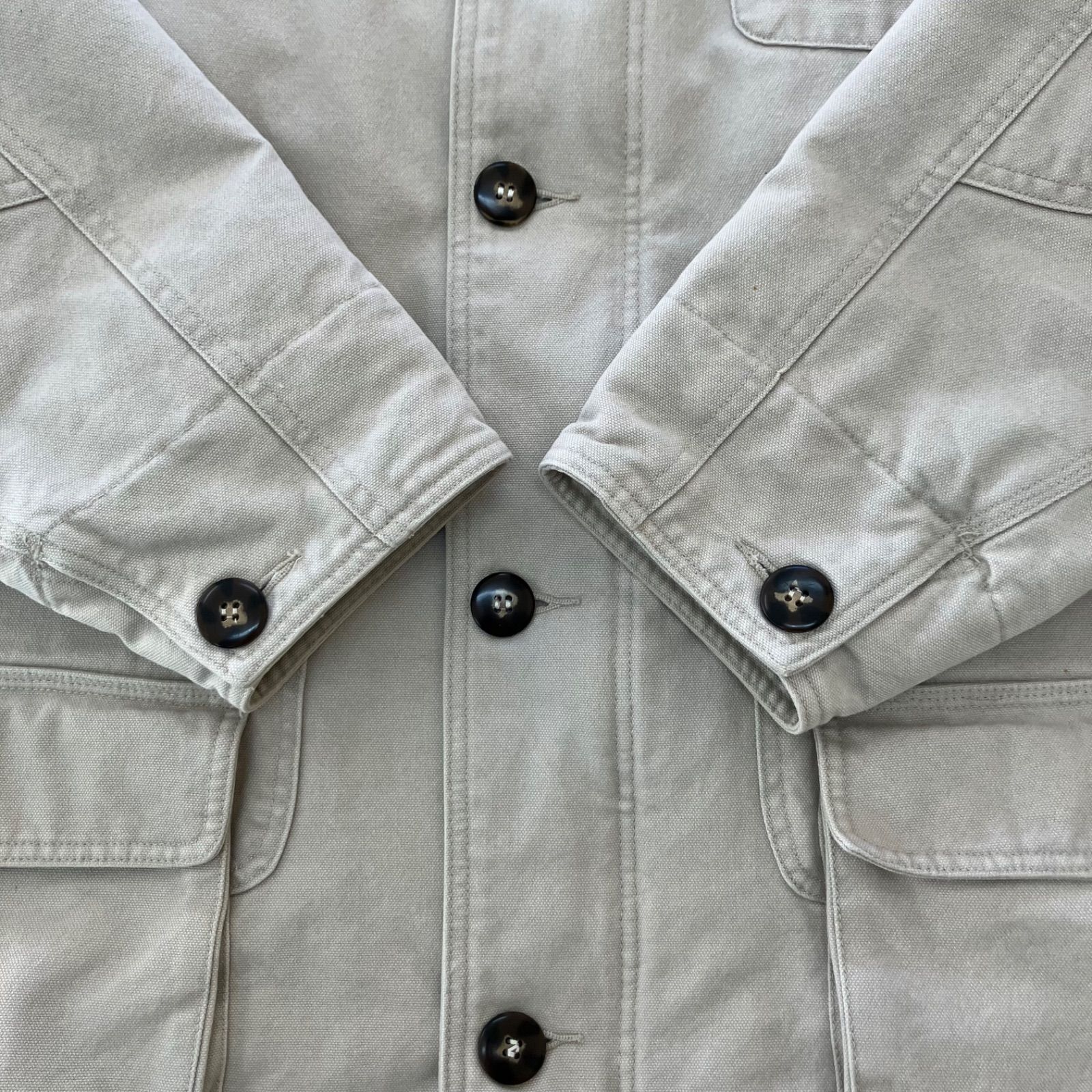 美品】古着 ダック生地 ハンティングジャケット キルティング裏地