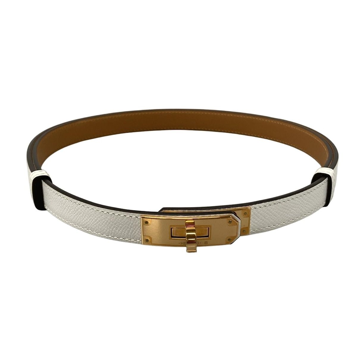 HERMES(エルメス) ベルト ケリー ニューホワイト ピンクゴールド金具