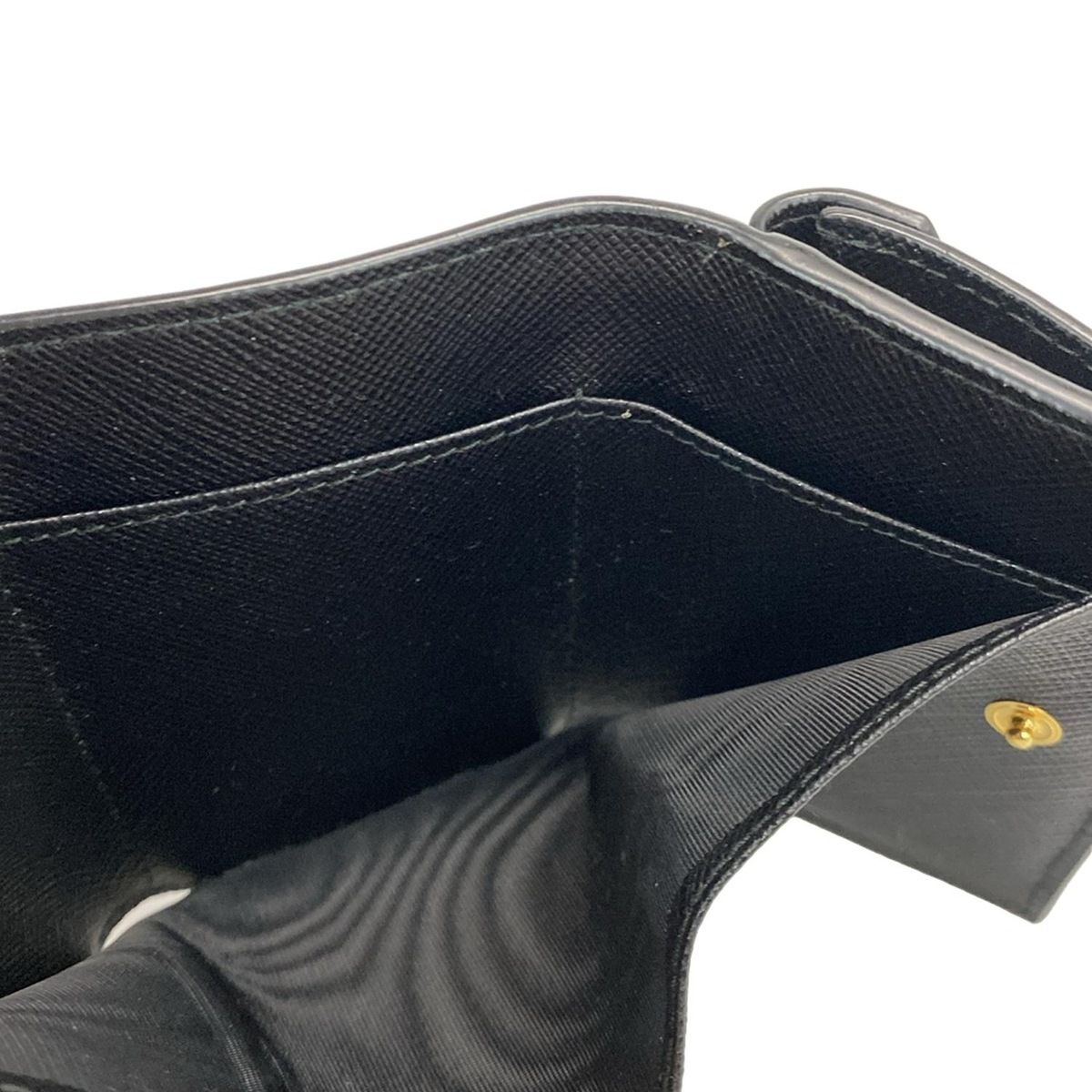  PRADA プラダ 3つ折り財布 1 MH 021 黒 レザー 三つ折り財布 折り財布