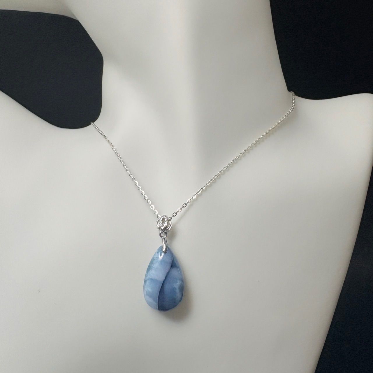 希少カラー ラリマー ネックレス - メルカリ