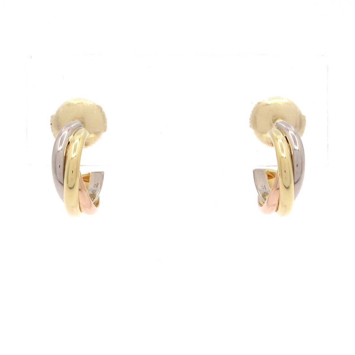 Cartier カルティエ ピアス トリニティ K 18スリーカラー