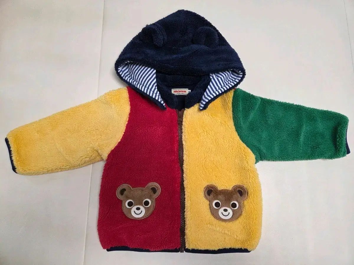 ミッキーハウス 耳あて ボア アウター 80