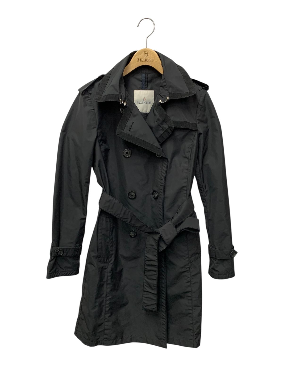 モンクレール サイプリエンヌ 210934907900 トレンチコート 0 ブラック
