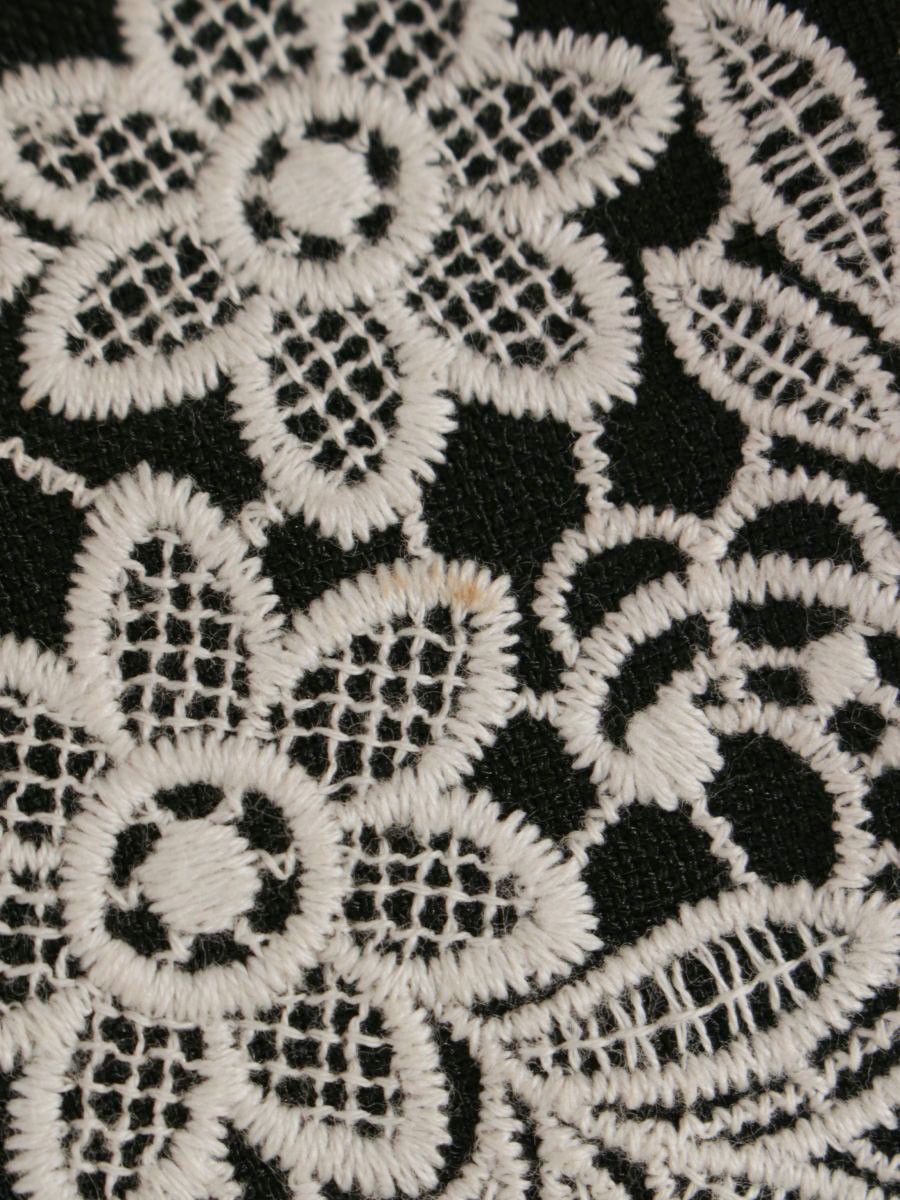 エムズグレイシー 811383 ワンピース 40 ブラック フラワー 刺繍