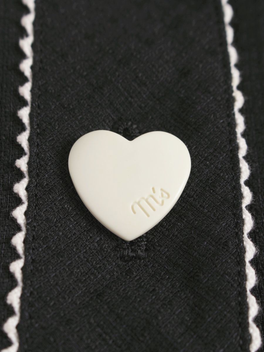 エムズグレイシー 821396 ワンピース 40 ブラック ハート ITWTO39KH9FH