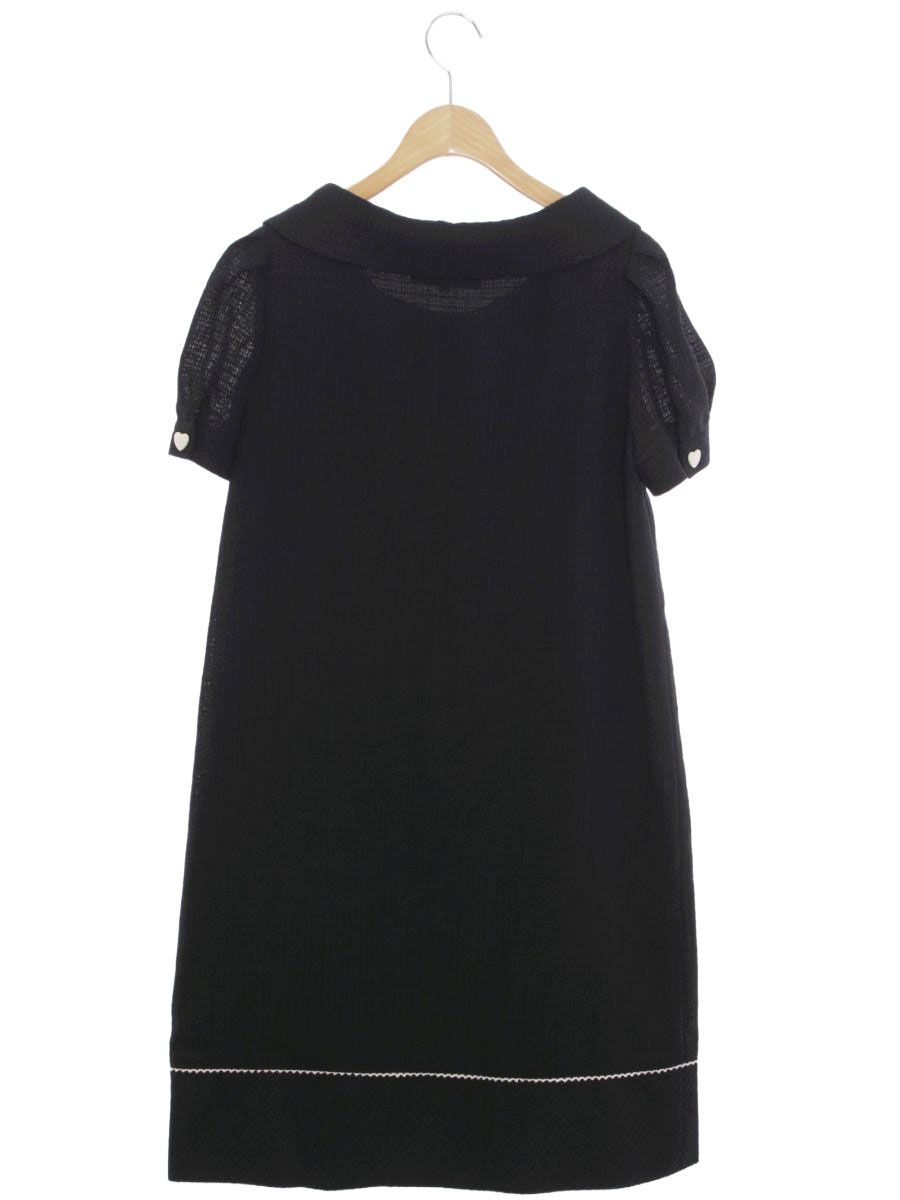 新品　エムズグレイシー　M'S GRACY ハート　黒　ワンピース　40 エムズグレイシー 821396 ワンピース 40 ブラック ハート ITWTO39KH9FH