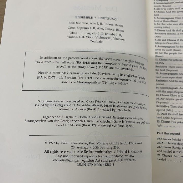 大型スコア　ヘンデル　メサイア　 HWV 56 全曲　楽譜　棚Id1 大型スコア ヘンデル メサイア HWV 56 全曲 楽譜 棚Id1 大型スコア