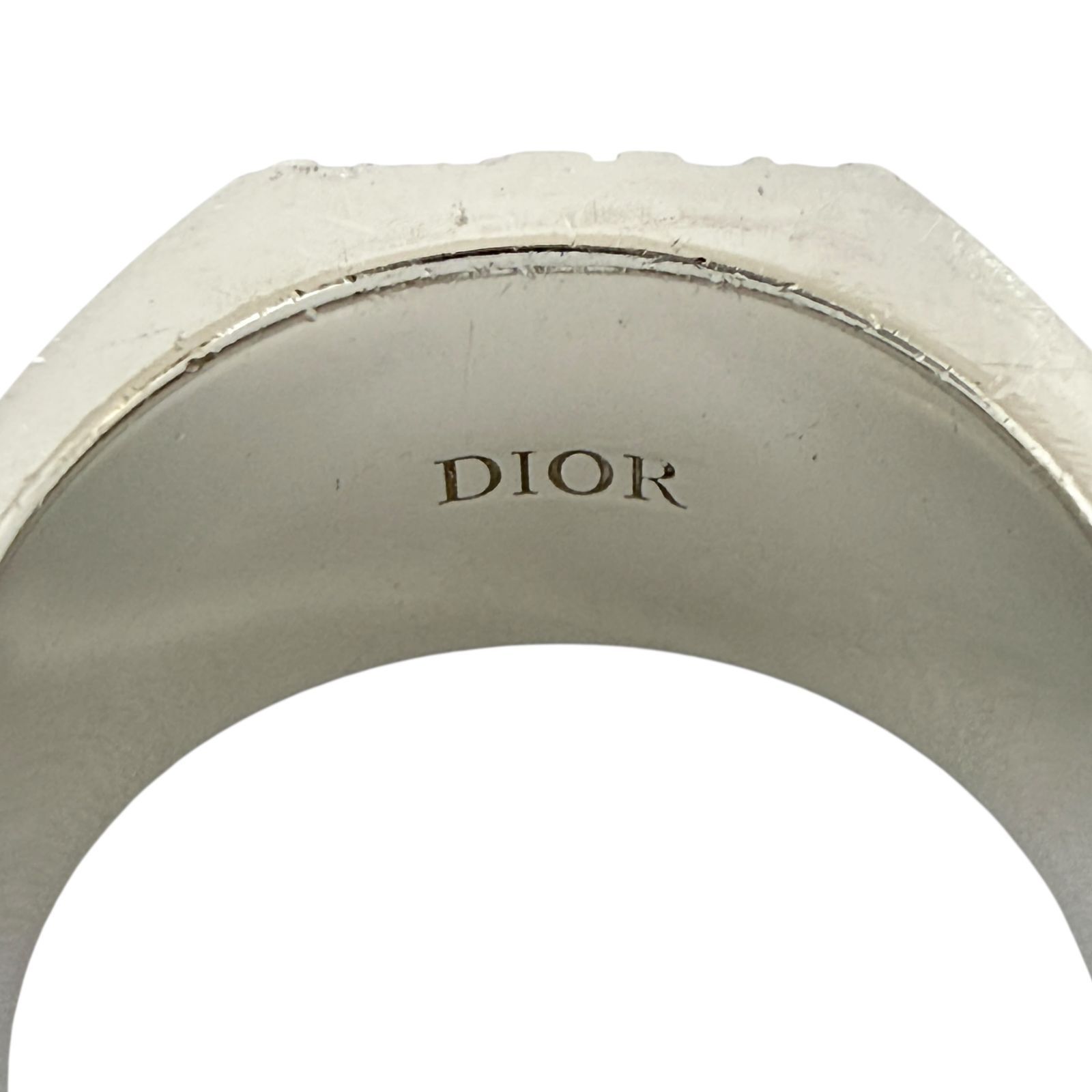 ディオール メンズ シグネット リング 19号 指輪 オブリーク シルバー