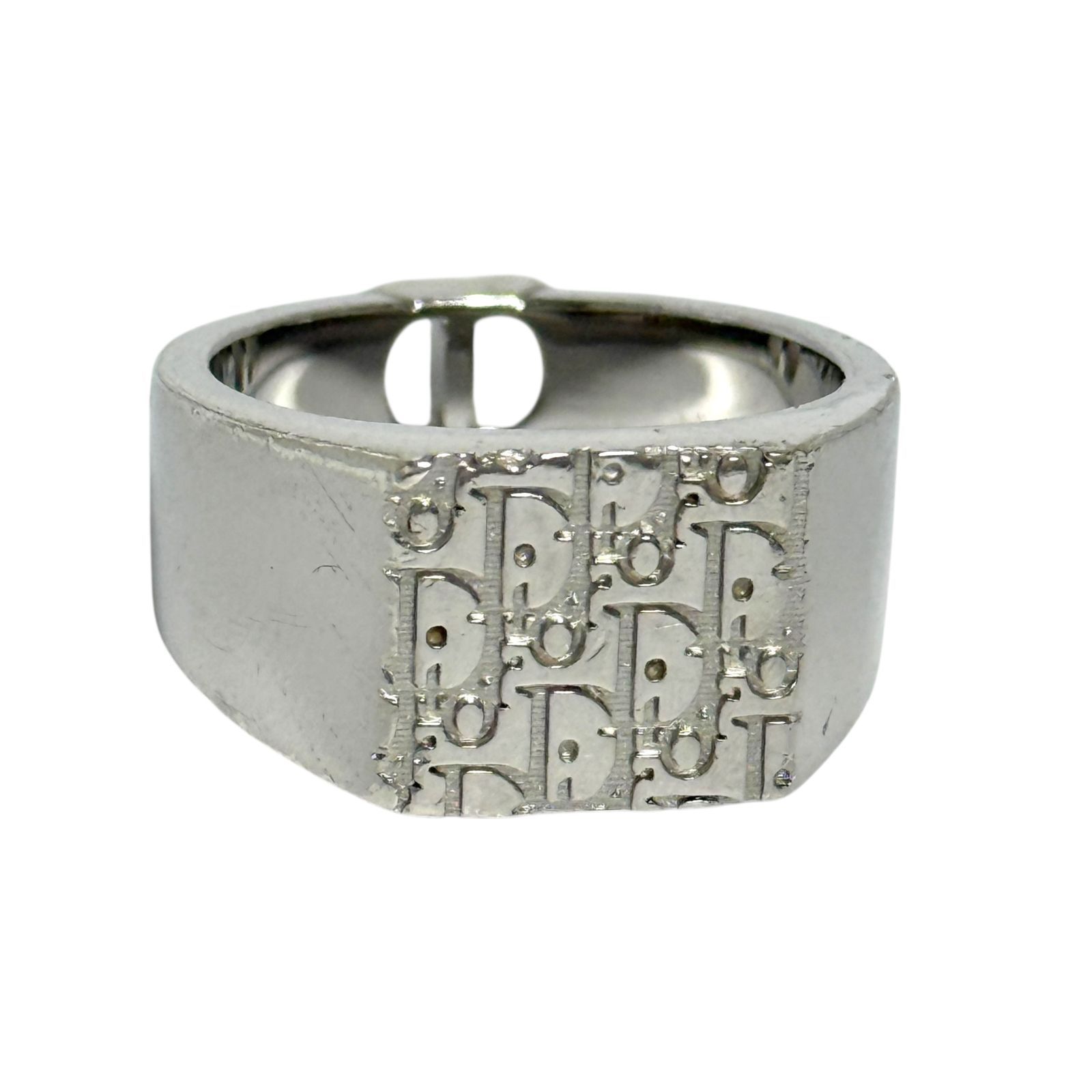 ディオール メンズ シグネット リング 19号 指輪 オブリーク シルバー