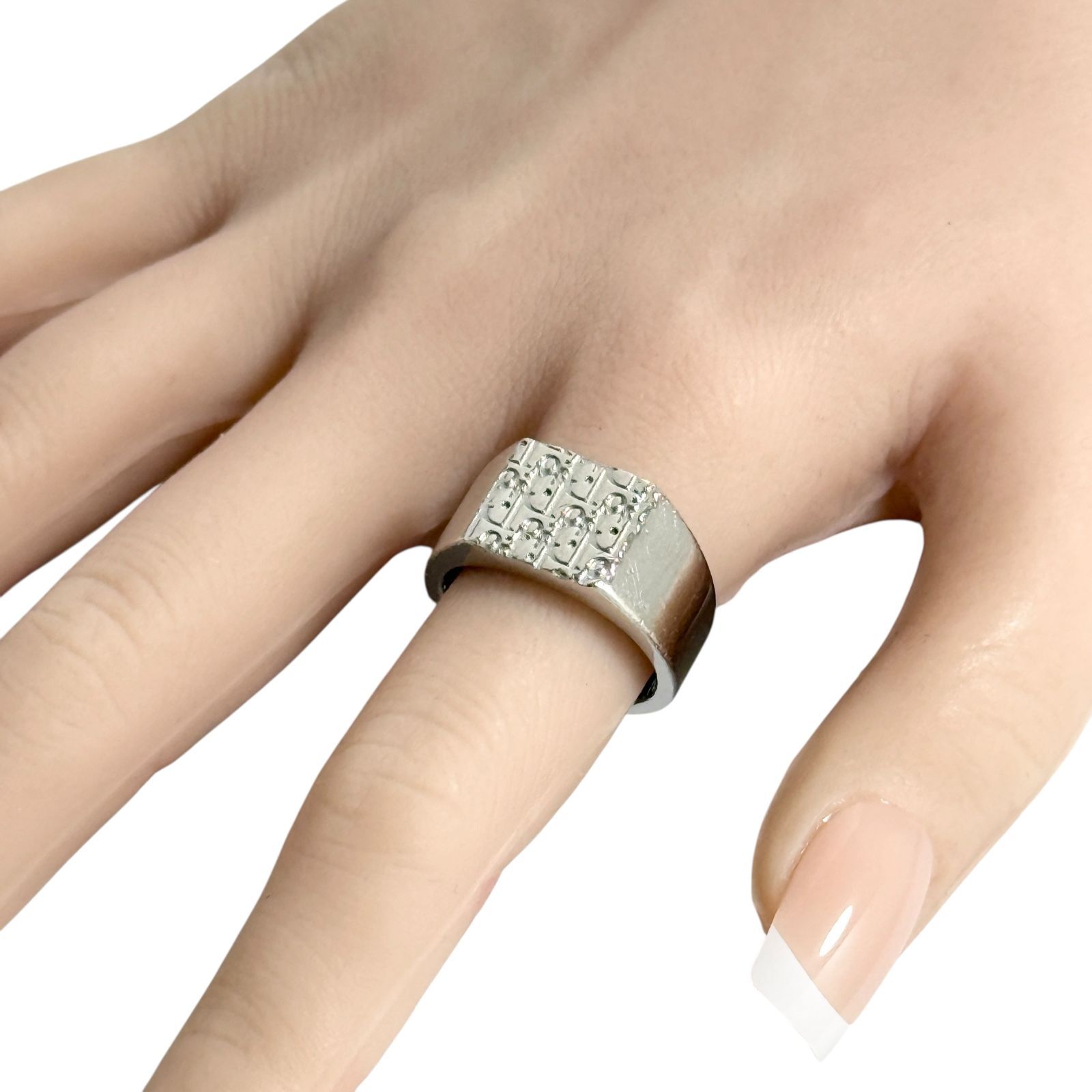 クリスチャンディオール オブリーク シグネット リング 指輪 925 19号 ディオール メンズ シグネット リング 19号 指輪 オブリーク シルバー