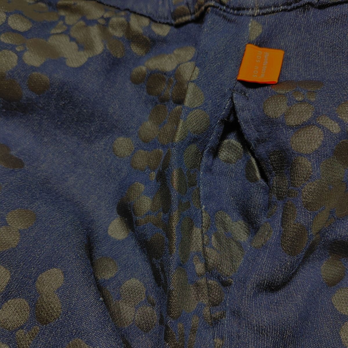  SOU ソウソウ パンツ サイズM レディース ネイビー 黒 花柄 ウエストゴム その他 パンツ