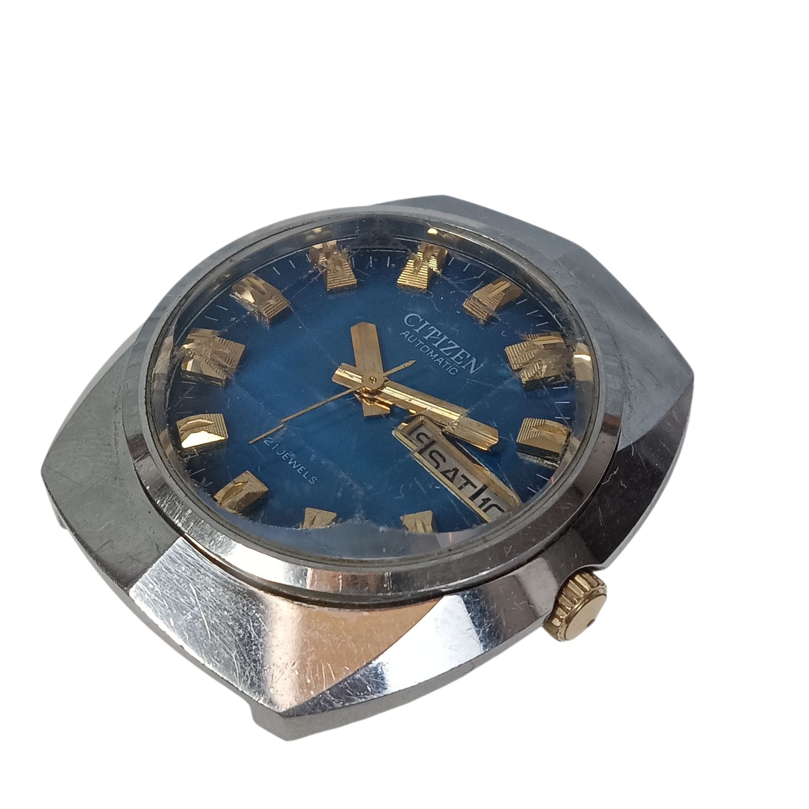 稼働 良品】1215-5 CITIZEN シチズン 4-652487 メンズ腕時計 フェイス 