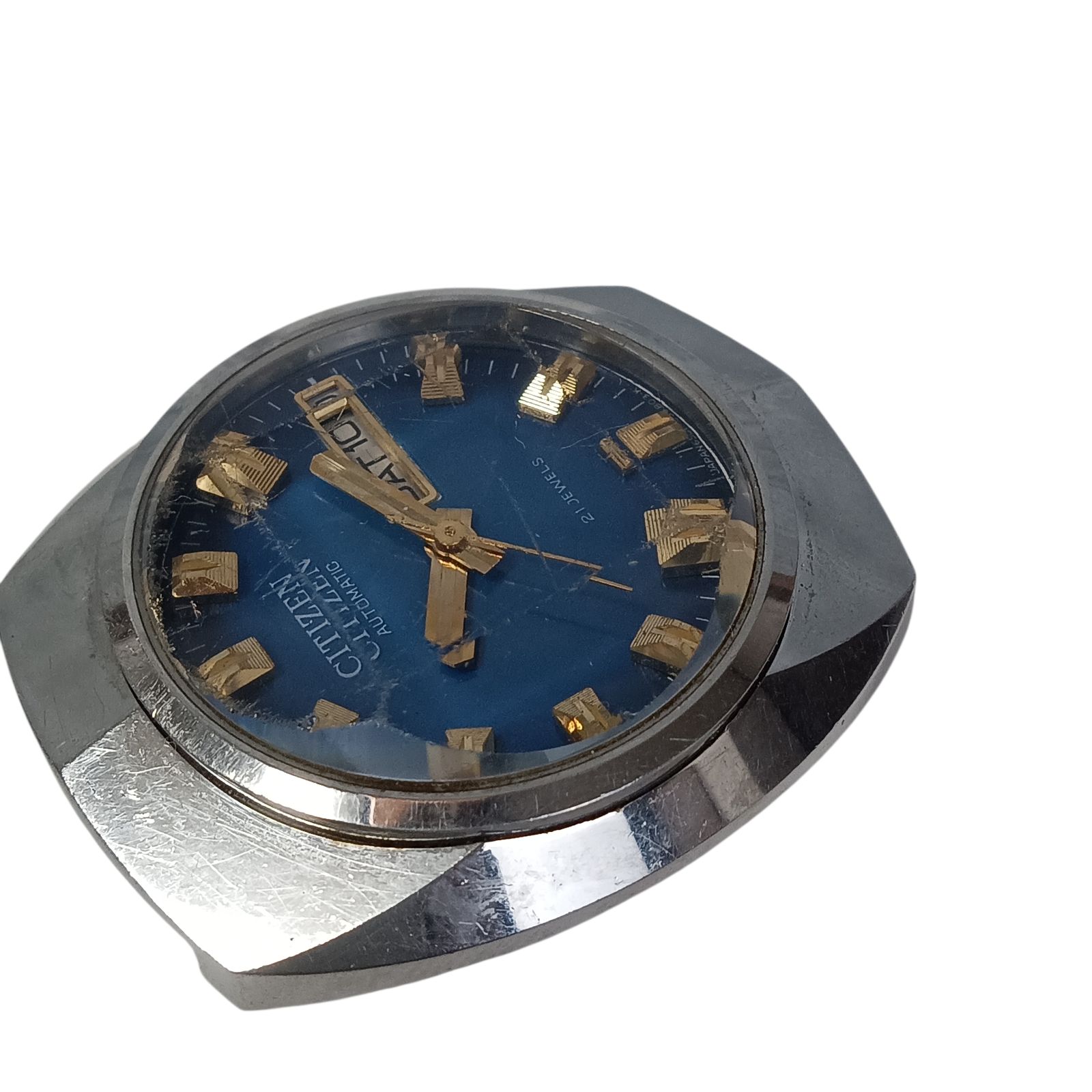 稼働 良品】1215-5 CITIZEN シチズン 4-652487 メンズ腕時計 フェイス