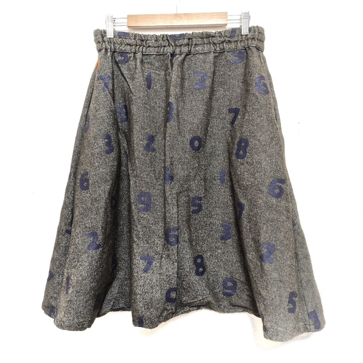 SOU ソウソウ パンツ サイズM レディース - カーキ×ライトグレー×ネイビー クロップド 半端丈 数字柄 ウエストゴム