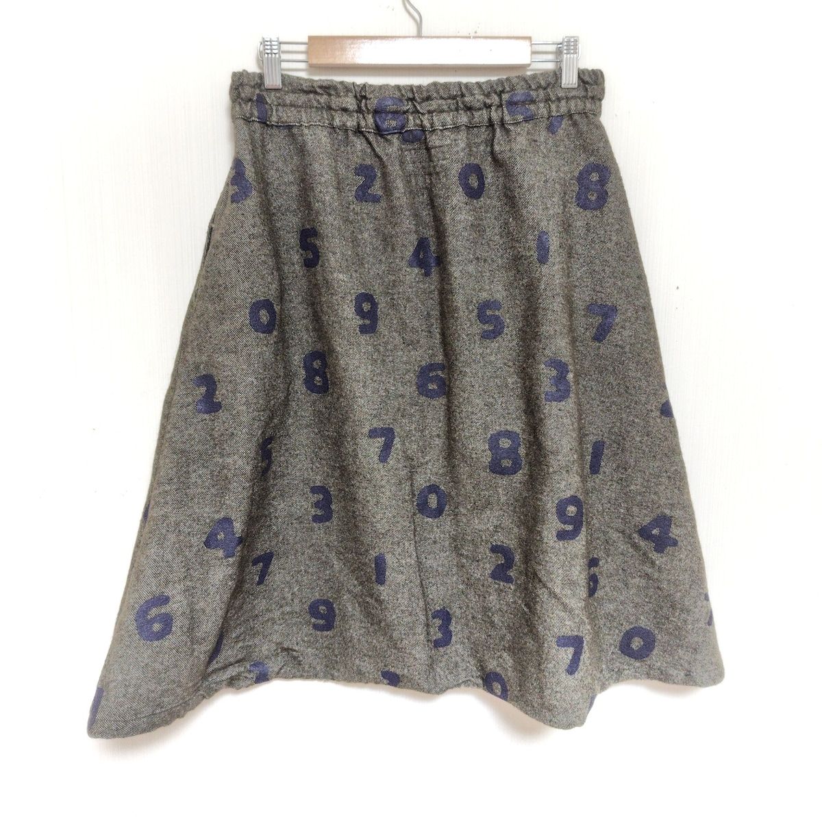 SOU ソウソウ パンツ サイズM レディース - カーキ×ライトグレー×ネイビー クロップド 半端丈 数字柄 ウエストゴム