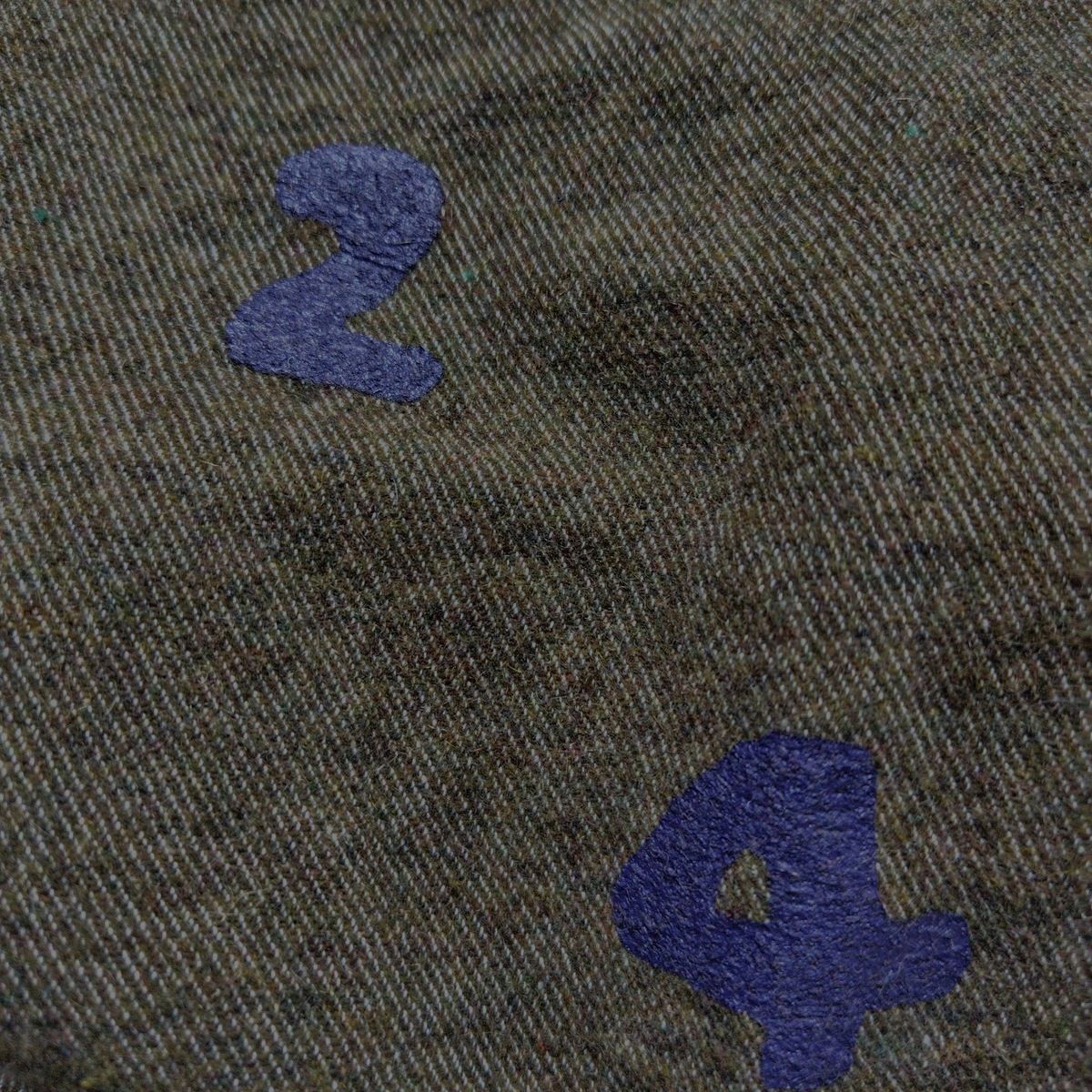  SOU ソウソウ パンツ サイズM レディース - カーキ×ライトグレー×ネイビー クロップド 半端丈 数字柄 ウエストゴム その他 パンツ