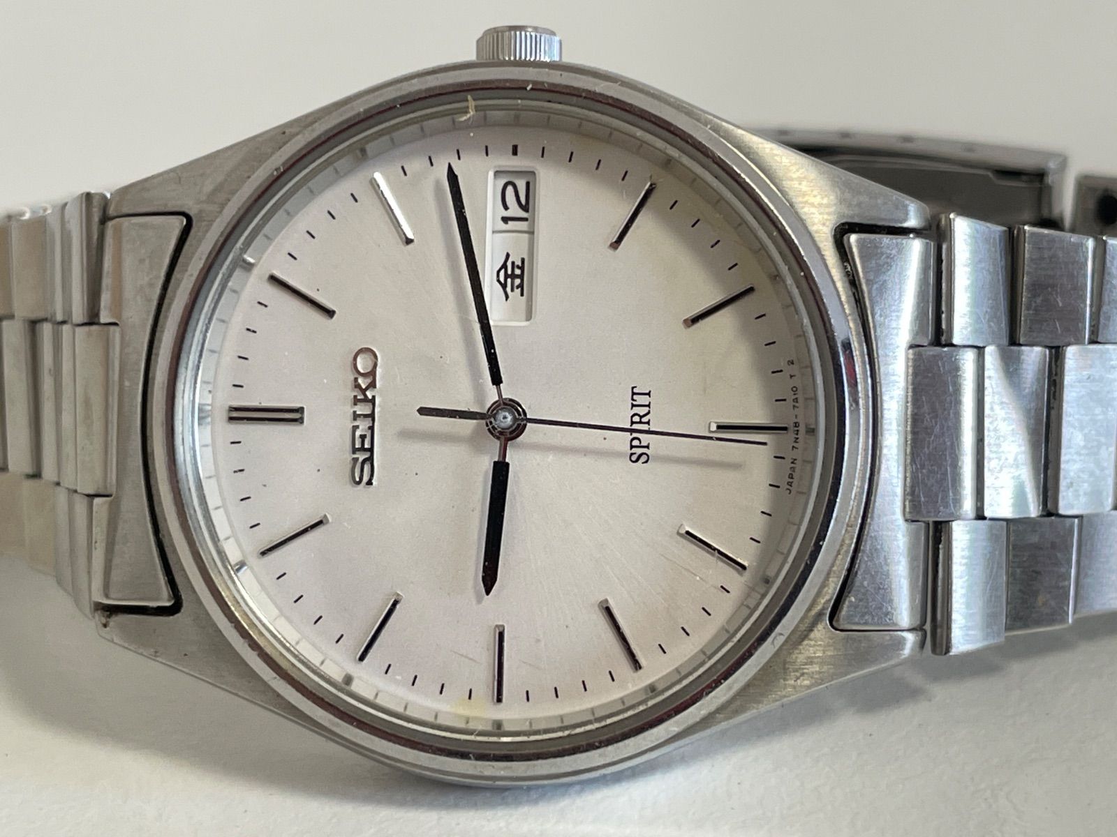 電池交換済 SEIKO セイコー スピリット 7N48-7A00 シルバー文字盤