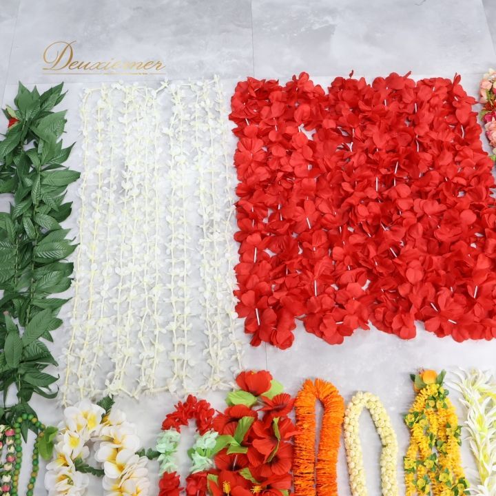 フラダンス 小物 全80点 セット ネックレス フラワーレイ リーフレイ ウィッグ 髪飾り 頭飾り 小道具 カラフル 花 ヘア ブレスレット 豪華 舞台 レイ タヒチアン おしゃれ グリーン系 レッド系 オレンジ系 イエロー系