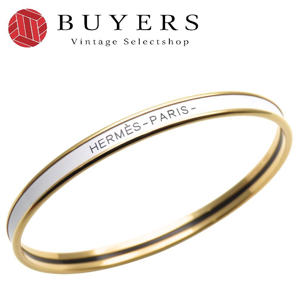 中古】 エルメス ブレスレット ユニ メタル エナメル ホワイト