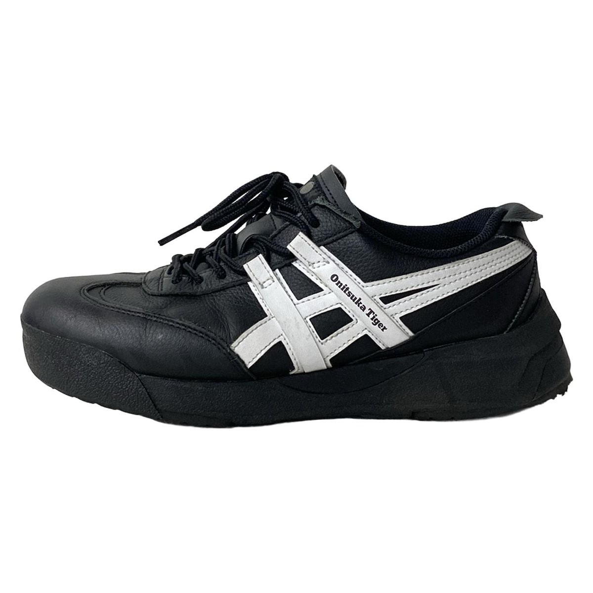 asics Onitsuka Tiger アシックス オニツカタイガー シューズ 25 - 黒×白 レザー