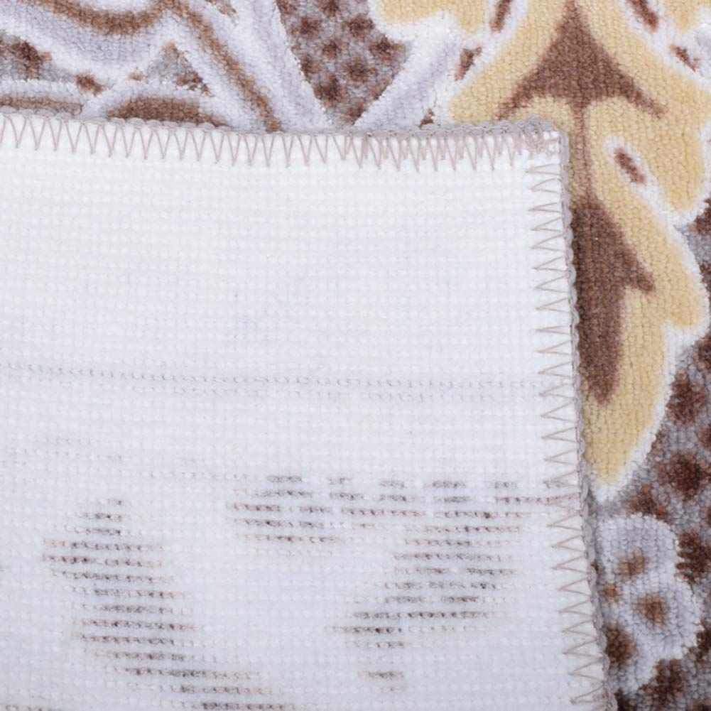  San Luna トイレマット 洗える ロング 65 cm 130 モダンオーナメント 抗菌 防臭 吸水 速乾 耳長 滑り止め ずれ防止 長方形 ブラウン その他 トイレ用品