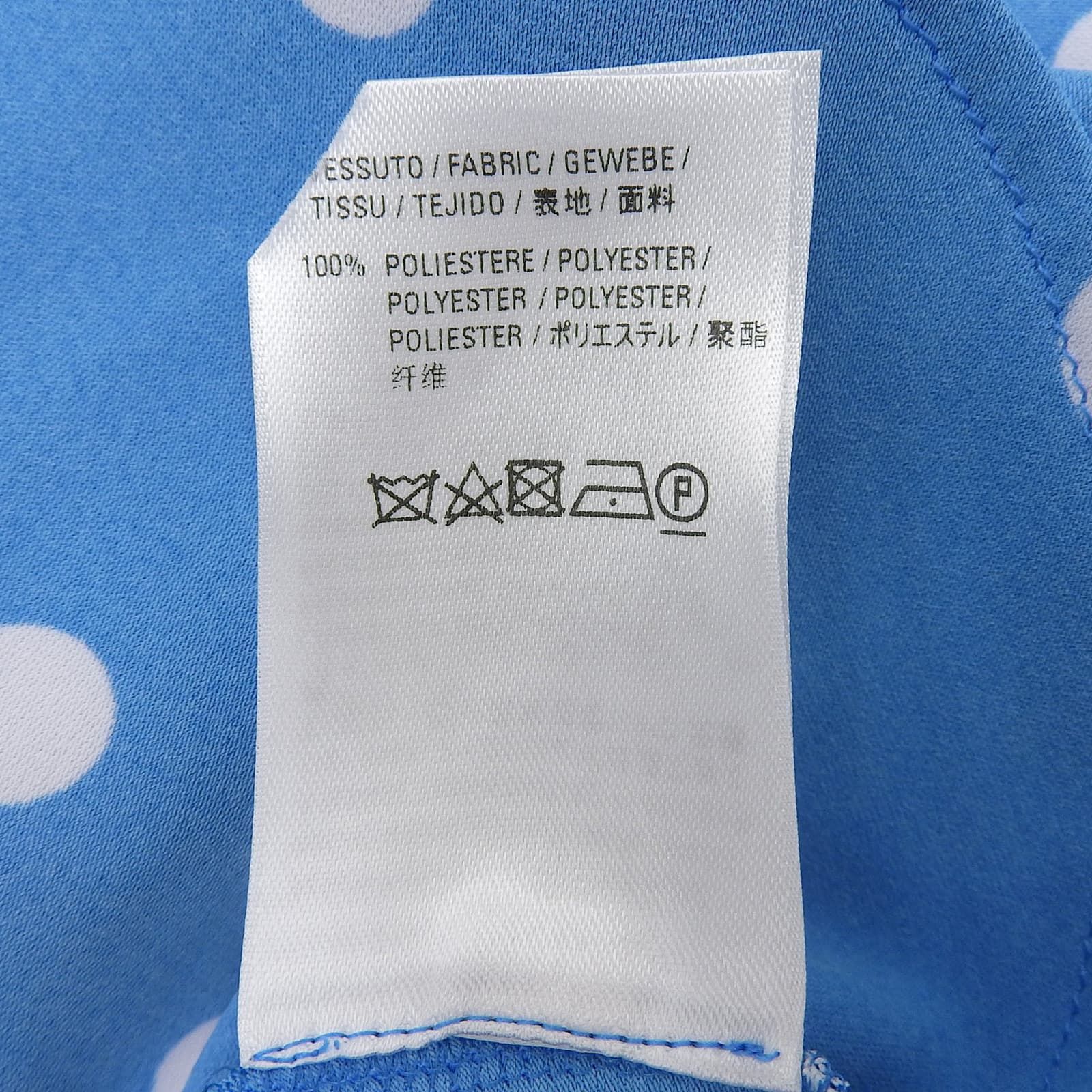 極美品▲BALENCIAGA バレンシアガ 2020年製 622280 ドット柄 アシンメトリー プリーツ スカート ブルー 36 イタリア製 正規品 レディース 極美品△BALENCIAGA バレンシアガ 2020年製 622280 ドット柄