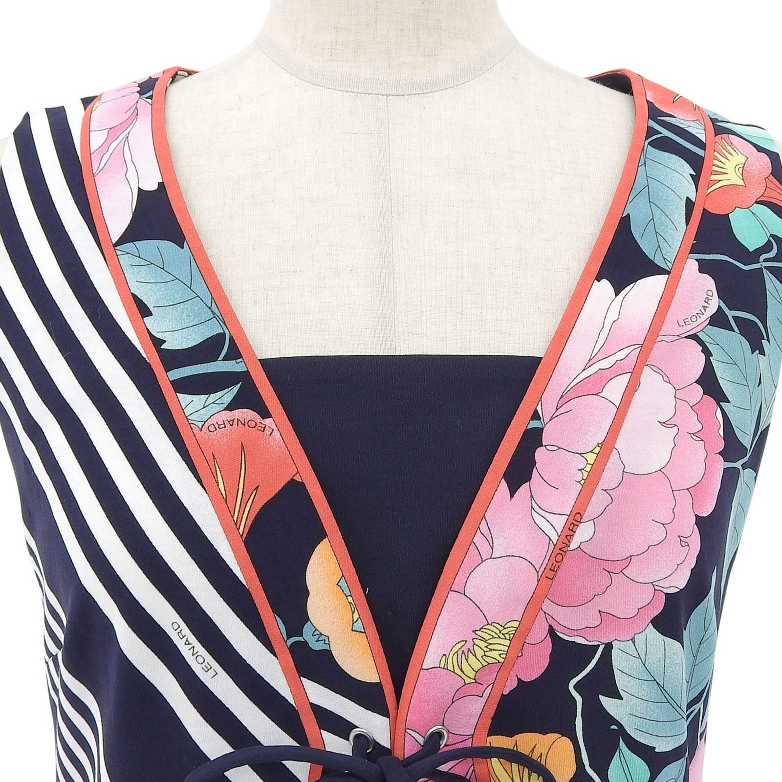 極美品△LEONARD FASHION レオナール ファッション 330802 コットン100