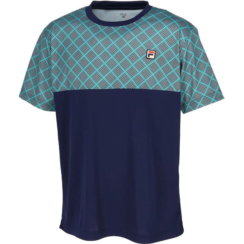 FILA フィラ ゲームシャツ テニス ゲームシャツ (em0260-27a)、ダークミント