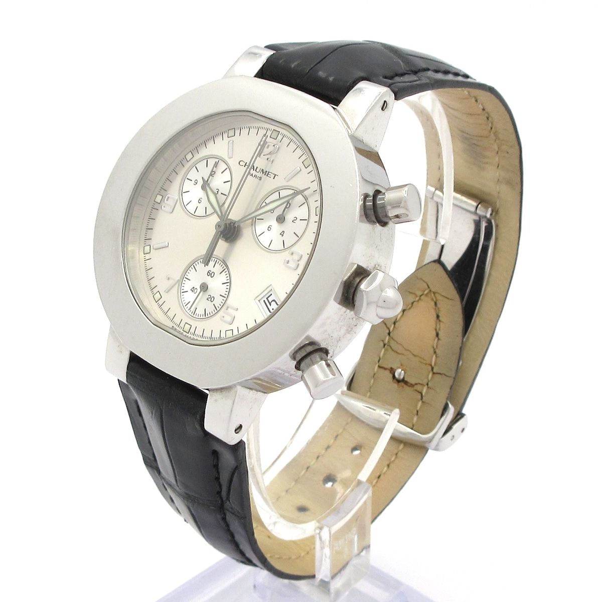 CHAUMET ショーメ 腕時計 ダンディクロノ ボーイズ SS|クロノグラフ シルバー