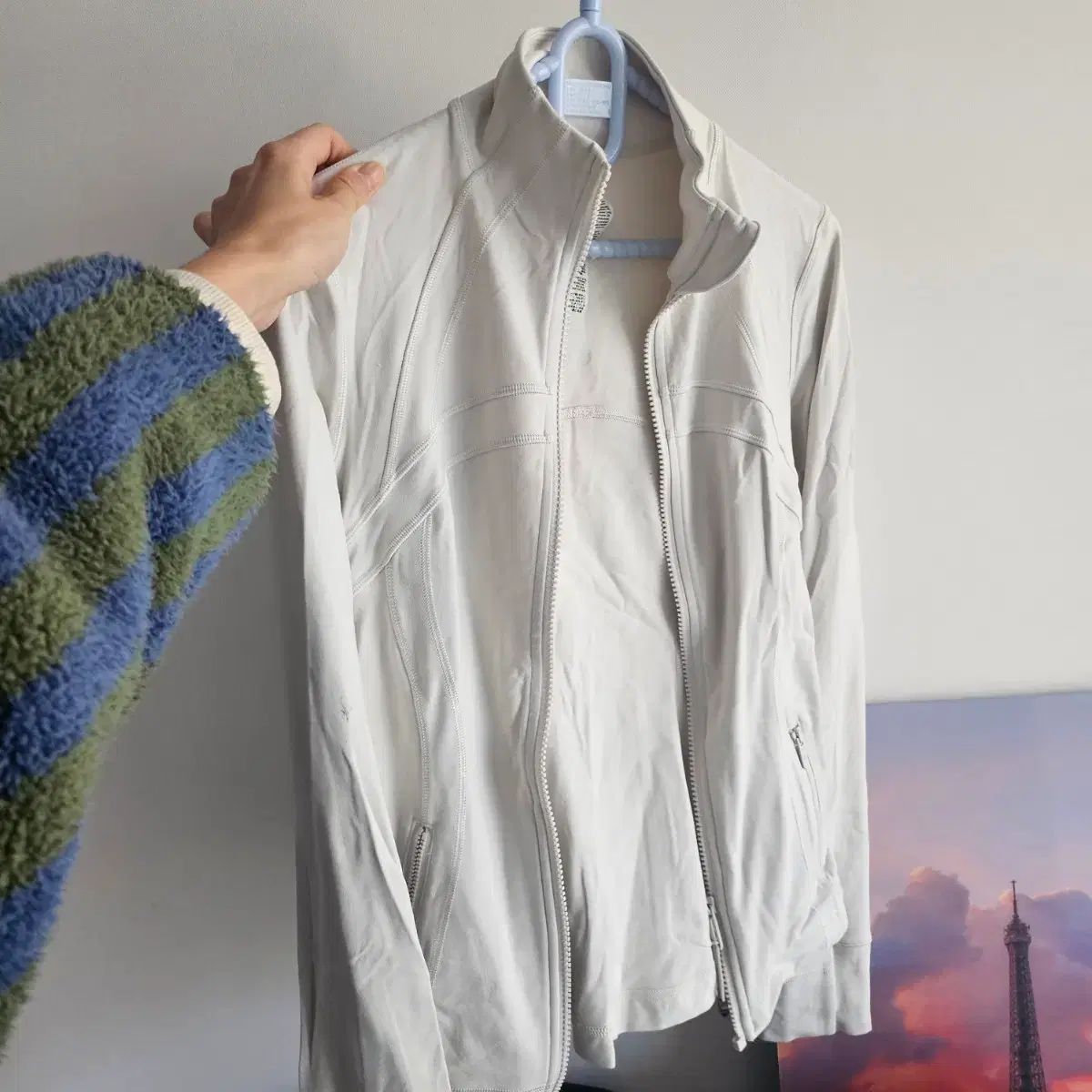 ルルレモン アイボリー レディース ジップアップ ジャケット ヨガ ピラティス