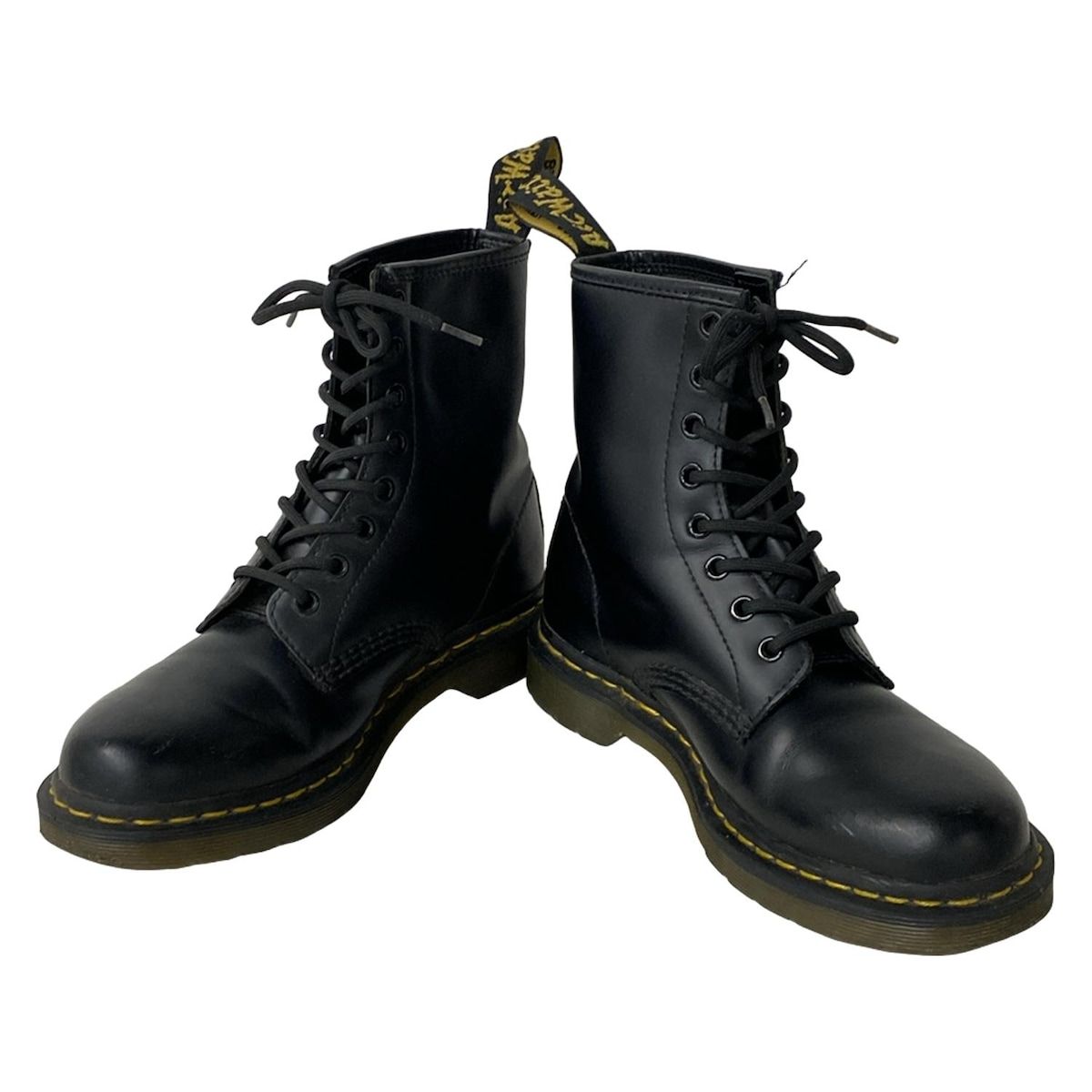 Dr.Martens ドクターマーチン ショートブーツ USL 8 レディース - 黒 レースアップ レザー