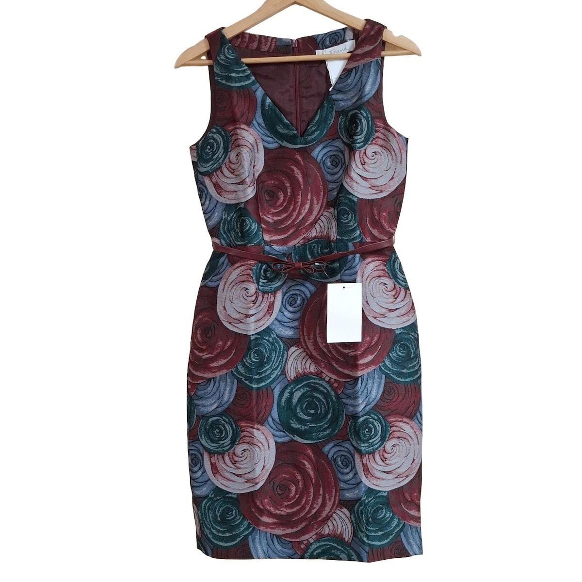 イントレンド マックスマーラアウトレット ワンピース サイズ38 J レディース ボルドー ダークグリーン マルチ