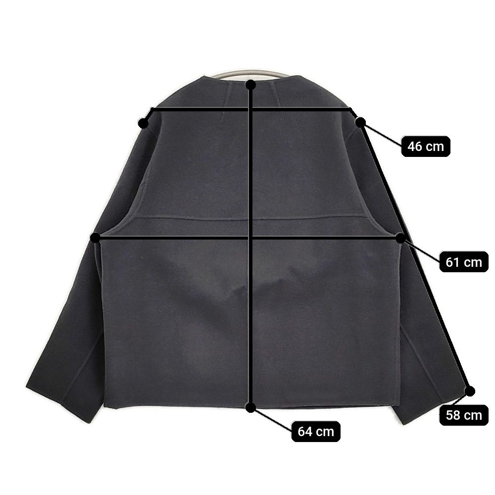 23区 ウールリバーショートブルゾン 46 15G 大きいサイズ 定価47300円